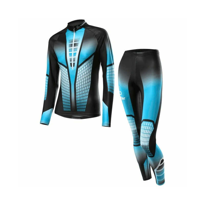 Löffler vrouwen Langlauf ski suit WorldCup 2015 zwart-adriatische Löffler vrouwen Langlauf ski suit WorldCup 2015 zwart-adriatische